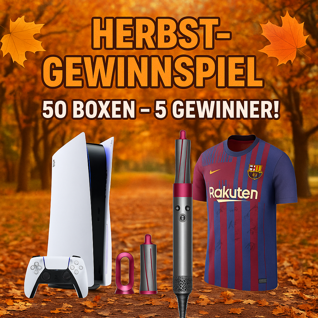 🍂 Goldener Herbst- Aktion  50 Boxen - 5 Gewinner 🍂