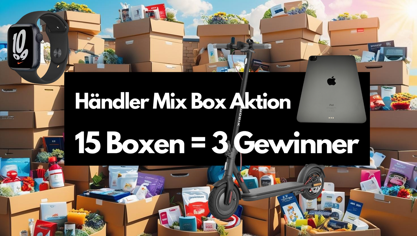 Händler Mix Box Aktion – 15 Boxen - 3 Gewinner