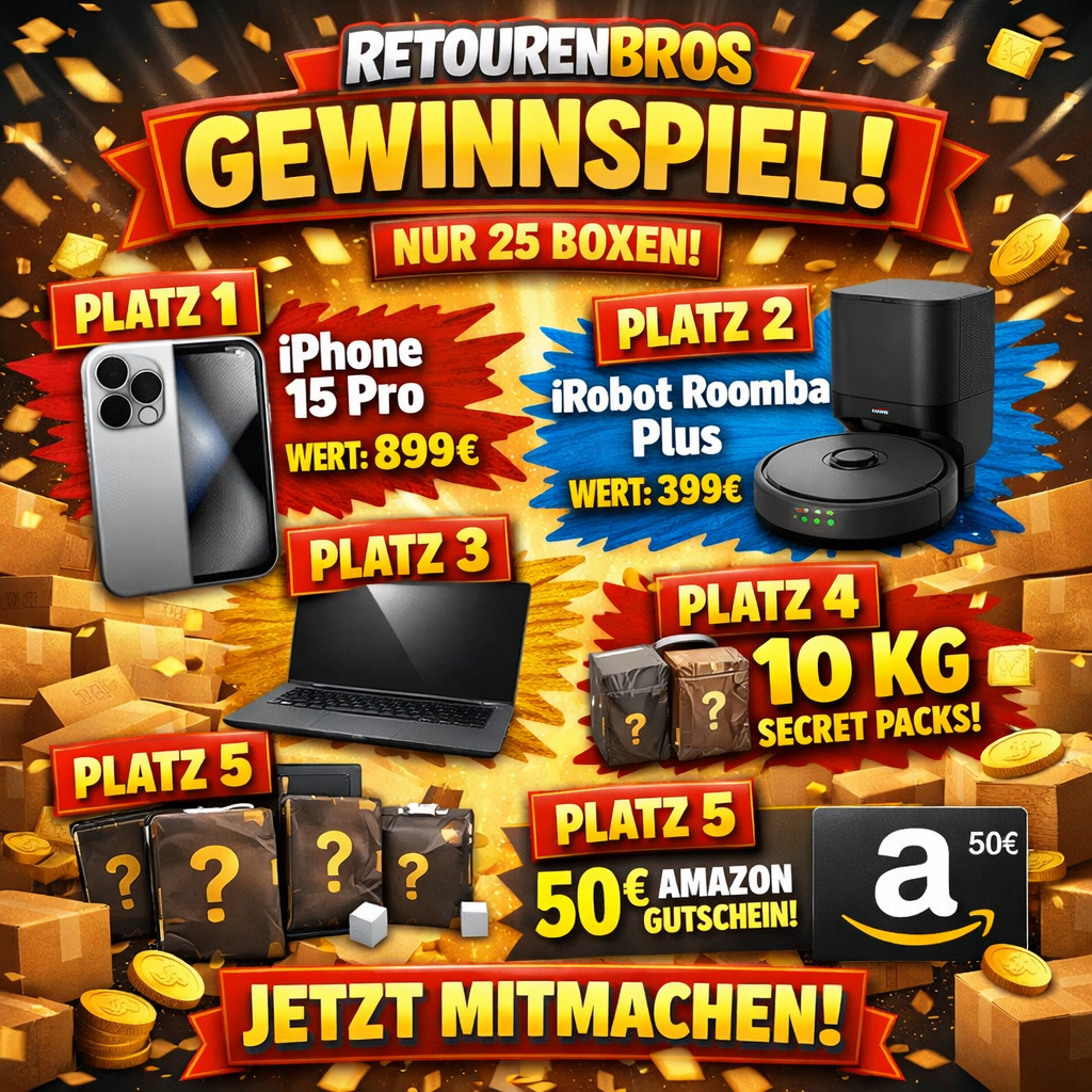 Oster GEWINNSPIEL AKTION 🎉 25 Boxen & 5 Gewinner Hauptgewinn Apple IPhone 15Pro