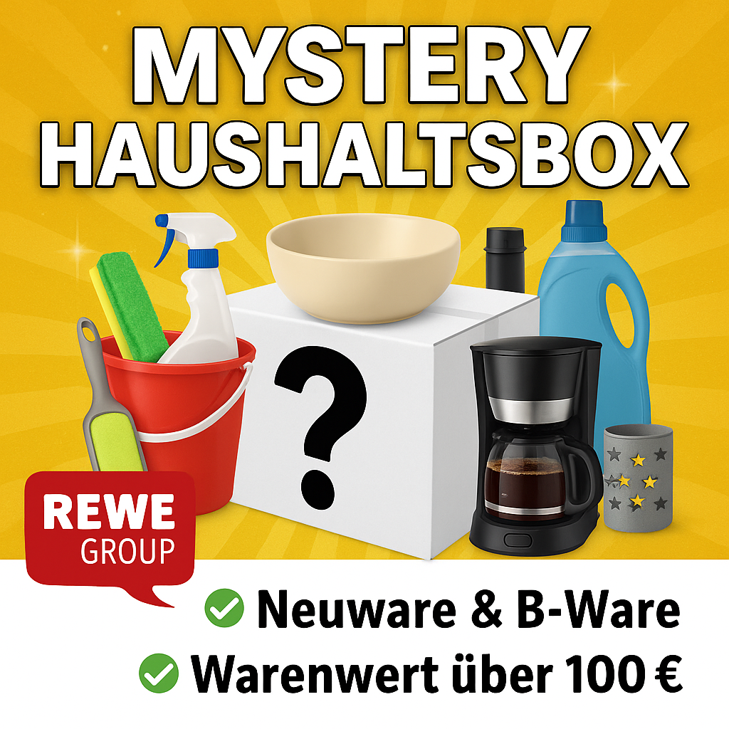 Mystery Haushaltsbox REWE Group 🏠✨ Neuware & B-Ware – Warenwert über 100€