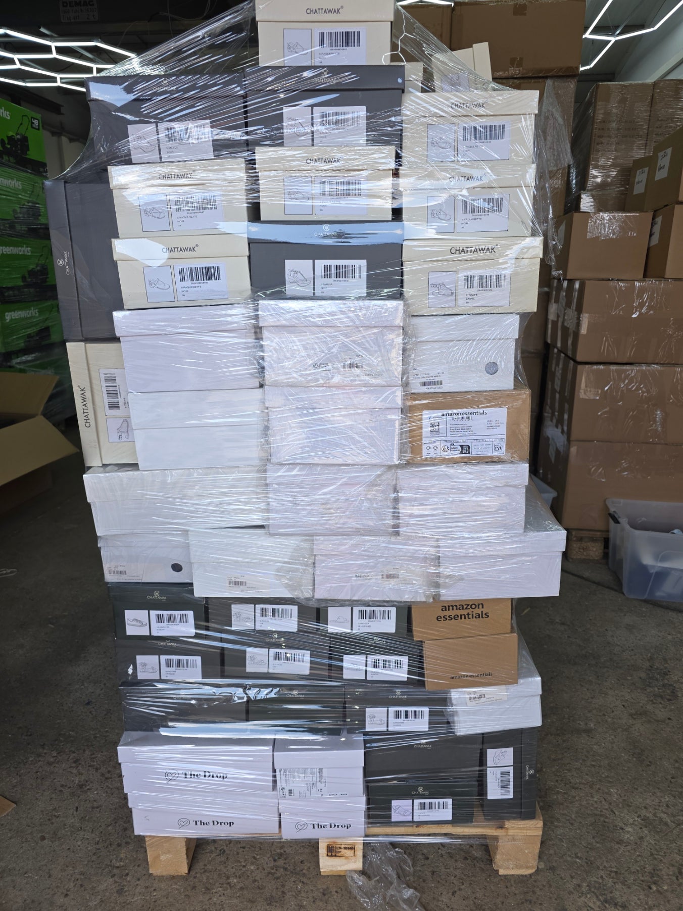 200 Paar Damen Schuhe von Amazon – Neuware | Amazon Essentials, CHATTAWAK & The Drop | B2B Händlerposten - inkl.Versand