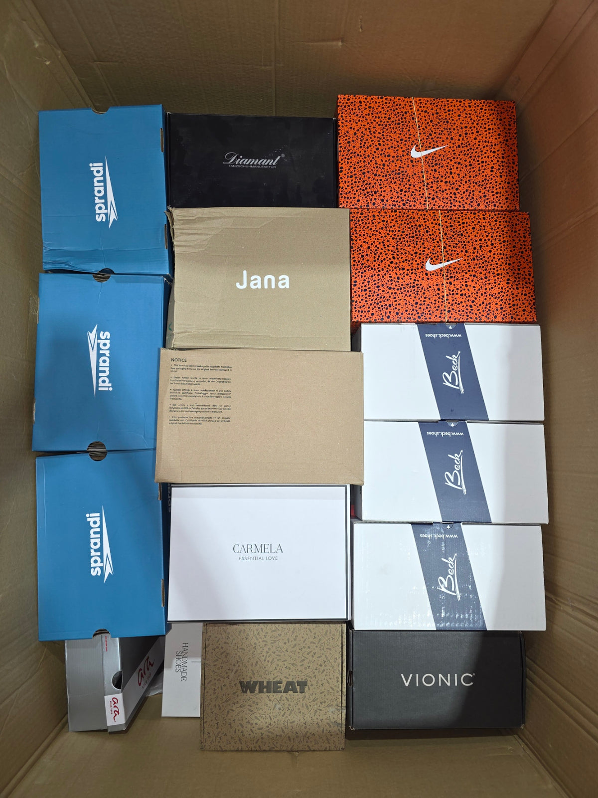 100 Paar Markenschuhe Palette | Nike, adidas, Reebok, Tamaris | B2B Händlerposten (Neuware)
