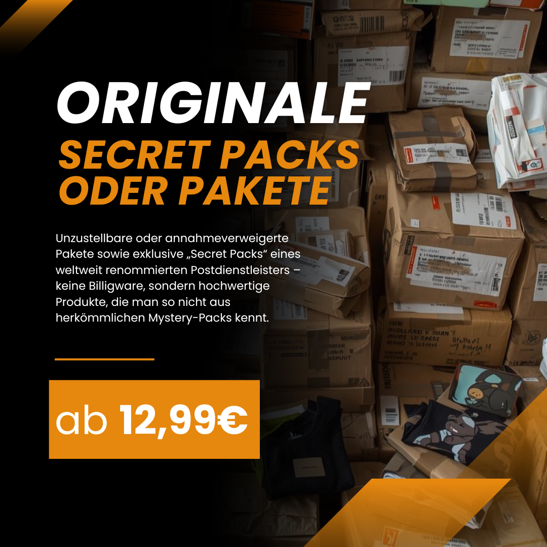 Secret Packs & Boxen (unzustellbare Annahmeverweigerte Pakete) ab 1kg