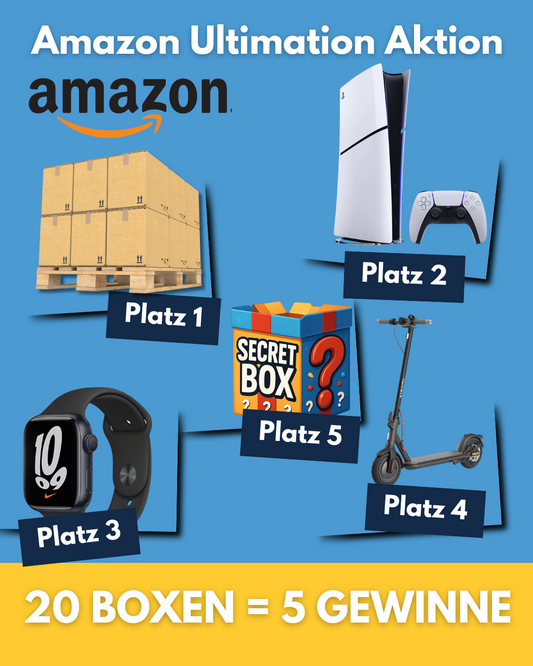 Amazon Händler Ultimation Aktion mit 20 Boxen & 5 Gewinner