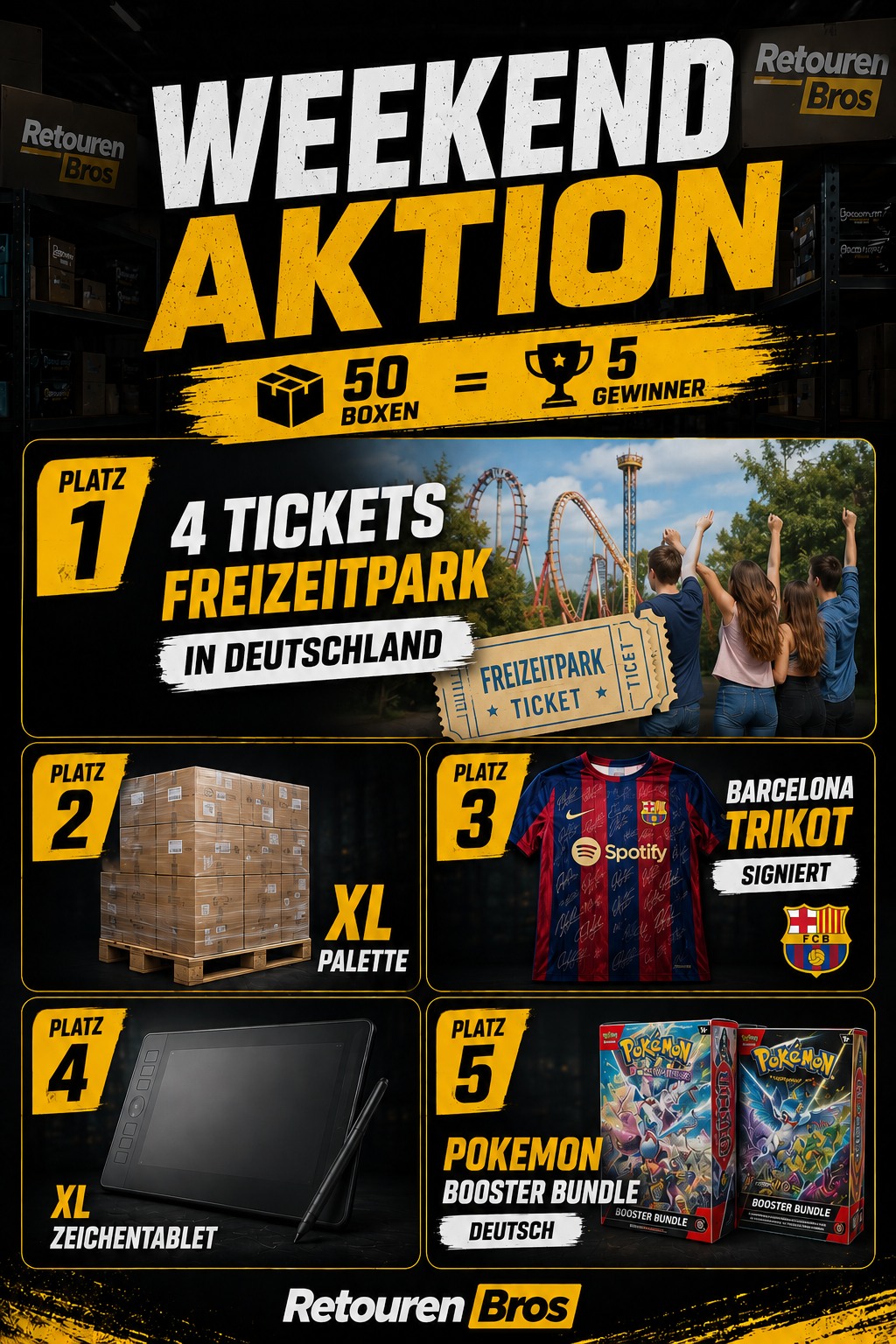 Weekend Aktion 50 Boxen = 5 Gewinner