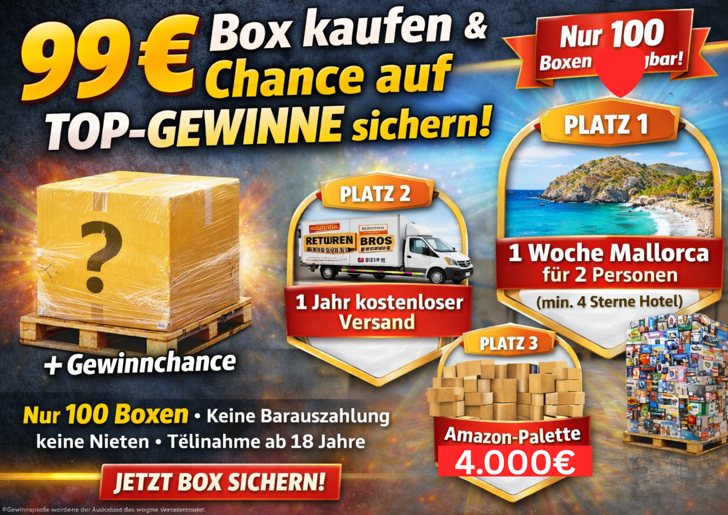 Neujahr Secret Box + Gewinnspiel | Nur 100 Stück | Chance auf Mallorca ✈️
