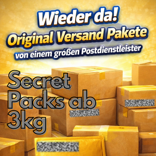 Secret Packs – Original Versandpakete & Versandtaschen | Überraschungsinhalt | 3 kg · 5 kg · 10 kg