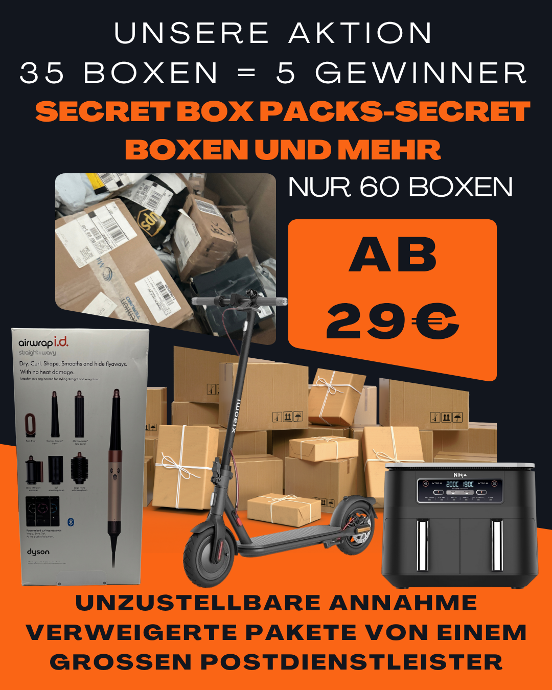 Mega Aktion 35 Boxen = 5 Gewinner