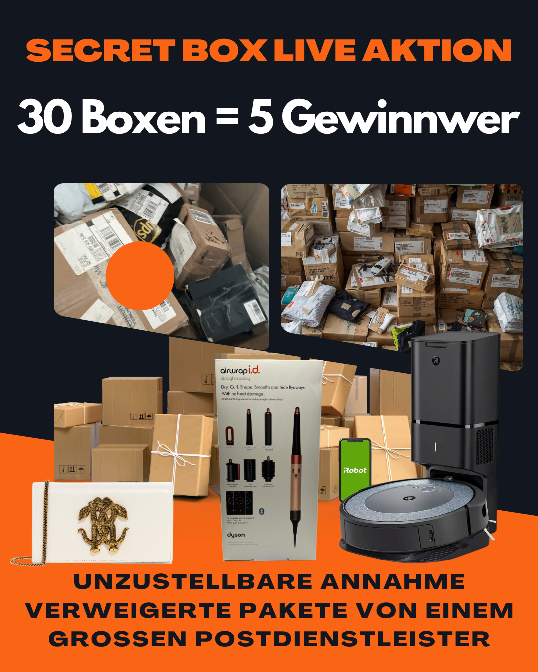 Secret Boxen Aktion 30 Boxen = 5 Gewinner