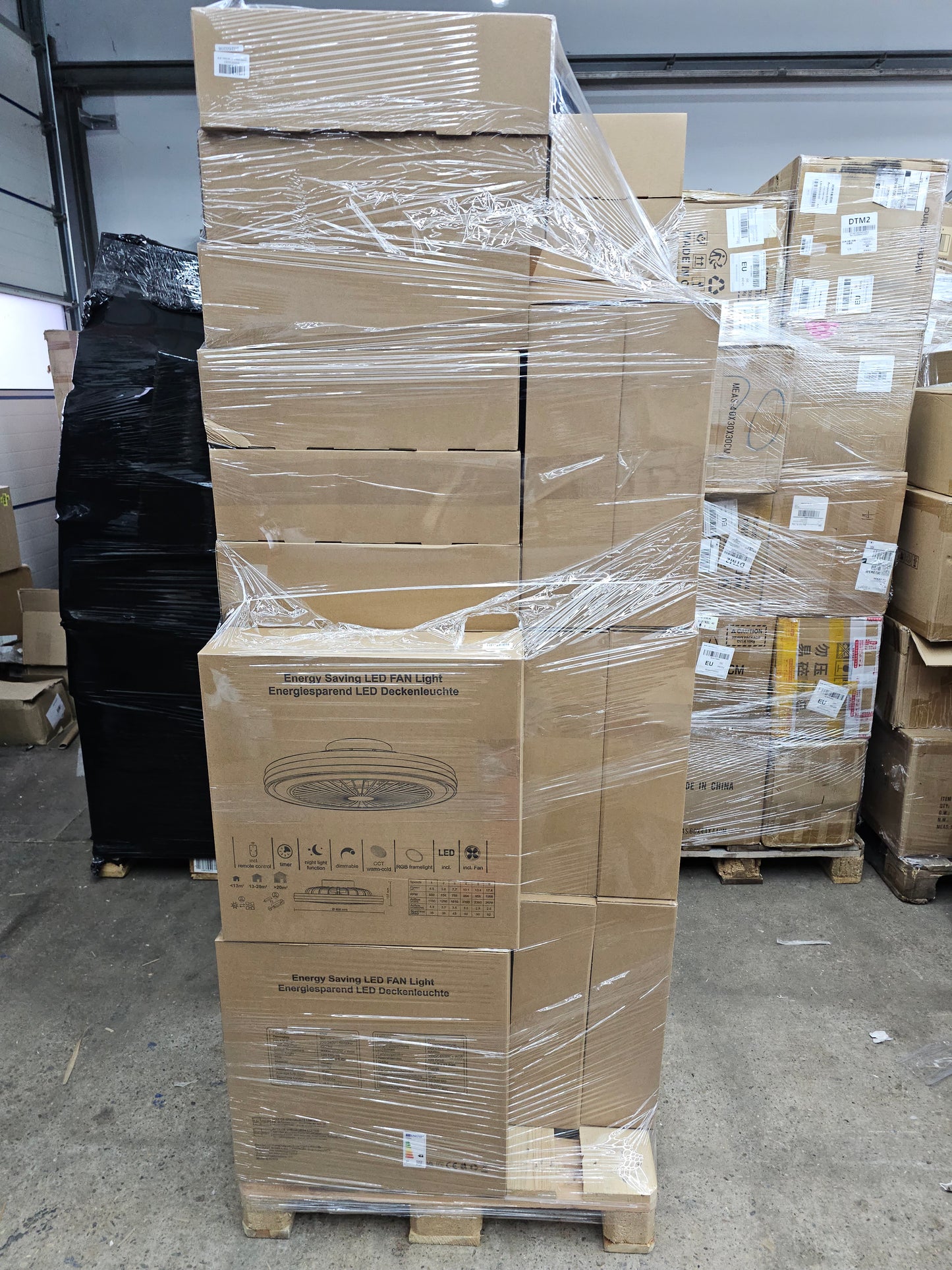 Palette (42 Stk.) BKZO LED Deckenventilator mit Lampe (NEUWARE) - inkl. Spedition