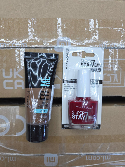 120x Maybelline Nagellack & 60x Maybelline Foundation